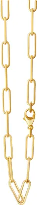 Produktbild von V Collier 925/- Sterling Silber vergoldet Gliederkette 50 cm