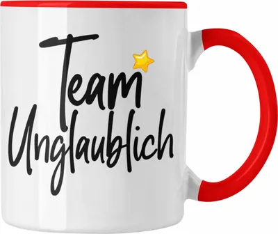 Produktbild von Trendation - Tasse Geschenk für Bestes Team Geschenkidee Dankeschön (Rot)
