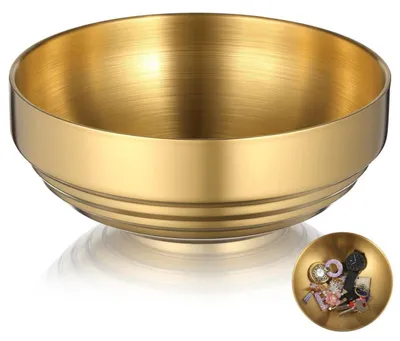 Produktbild von Dekoschale Rund Edelstahl Gold 18,8 x 18,8 x 6,5 cm