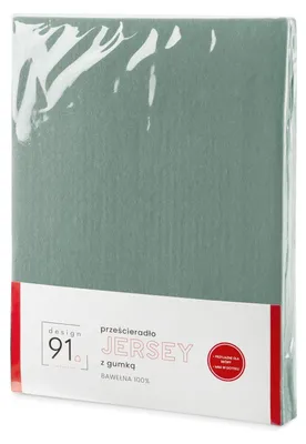 Zdjęcie produktu dla Prześcieradło jersey 120x200 +25 cm szałwiowe bawełna z gumką