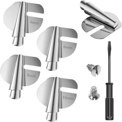 Obrázek produktu pro Sada 4 jehel Naaivoeten pro overlockové stroje - nerezová ocel, různé velikosti 4/6/8/10 mm pro šicí stroj