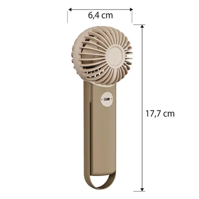 Produktbild von X4-Live Mini Handventilator Ø 6 cm 2,5 W hellbraun