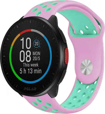 Produktbild von Strap-it Polar Pacer Sportarmband (Rosa/Aqua)
