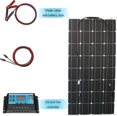Obrázek produktu pro Flexibilní Solarmodul, 1000W, 12V/24V, 100W solární sada