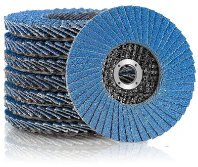 Immagine prodotto di Set di dischi abrasivi, 8 pezzi, diametro 76 mm x 10 mm, grana 40/60/80/120, per smerigliatrici angolari