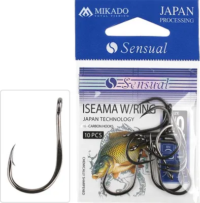 Immagine prodotto di MIKADO SENSUAL ISEAMA 10 ami da carpa estremamente resistenti e forgiati misura 6