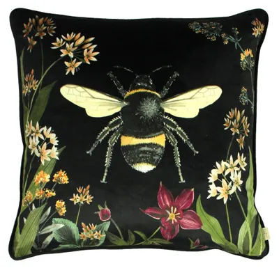 Kissenbezug Bienenmotiv Samt 43x43 cm