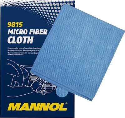 Produktbild von MANNOL 9815 Mikrofasertuch, 33x36 cm, Blau, extrem weich, saugstark, streifenfrei