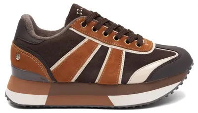 Produktbild von Damen Halbschuhe aus braunem Naturleder mit Schnürverschluss, Modell M735602007XXA