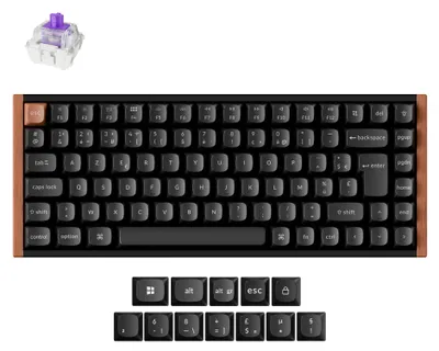 Obrázok produktu pre Mechanická klávesnica, formát 75%, francúzska klávesnica AZERTY, RGB podsvietenie, výmena spínačov bez potreby pájacieho prístroja