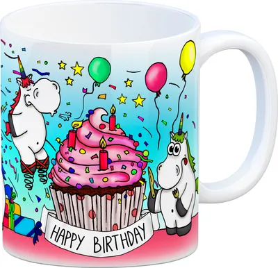 Produktbild von Kaffeebecher mit Honeycorns Einhorn Geburtstagsparty Motiv Kaffeetasse Tasse