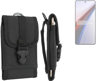 Produktbild von K-S-Trade Holster Handy Hülle kompatibel mit Vivo IQOO 12 Holster Handytasche Gürtel Tasche Schutz Hülle Robust Outdoor schwarz