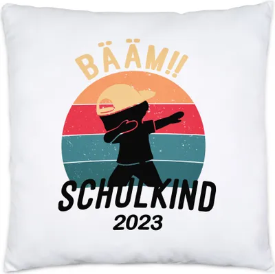 Produktbild von Kinder Bääm! Schulkind 2023 Kissen inkl. Füllung Einschulung Geschenk Schulanfang Schule Schuleinführung