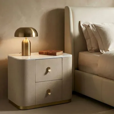 Immagine prodotto di Mauro Ferretti comodino beauty 60x40x47 cm crema oro