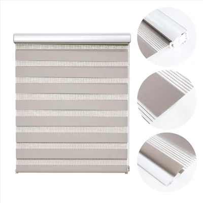 Produktbild von Doppelrollo Aluminum Klemmfix bohren Taupe 80cm x 150cm