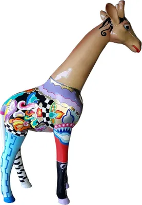 Produktbild von Skulpturen Design Wohn Deko Statuen Figuren Abstrakte Giraffe Figur Dekoration
