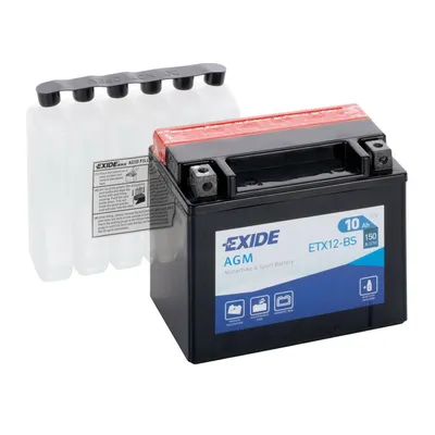 Image de Exide YTX12-BS Bike AGM Batterie moto 12V 10Ah 150A DIN 51012