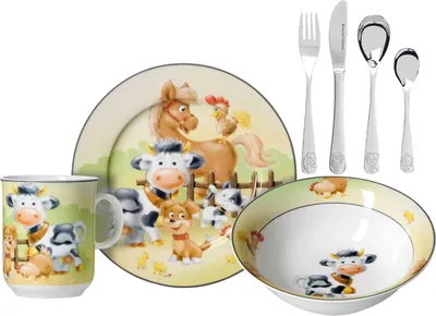 Produktbild von Ritzenhoff & Breker HOFTIERE Kindergeschirr mit Besteck