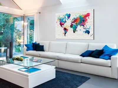 Produktbild von Vliesstoff Korkbild - Walls of the World 120x80 cm Karten k-A-0189-p-a