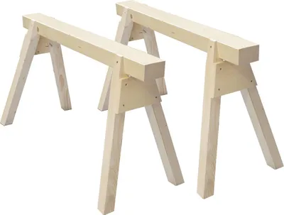 Produktbild von Haydn Holzböcke, 1 Paar, 120 cm x 52 cm x 70 cm, Massivholz, inkl. Montagematerial