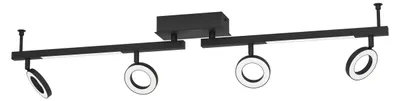 Produktbild von EGLO Cardillio 2, Strahler Oberflächenbeleuchtung, 4 Glühbirne(n), LED, 3000 K, 1600 lm, Schwarz