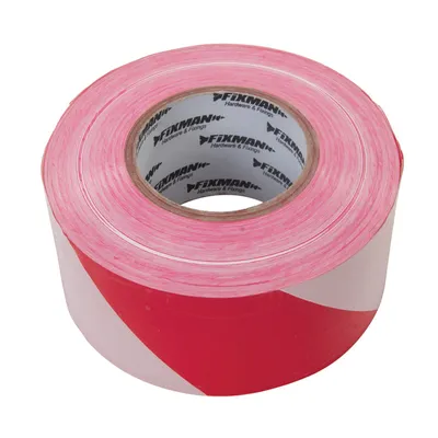 Produktbild von Fixman Absperrband 70 mm x 500 m, rot-weiß