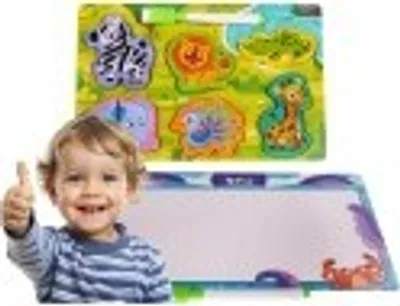 Obrázek produktu pro dřevěné puzzle BOARD + SAFARI pro děti Kreativní hračka