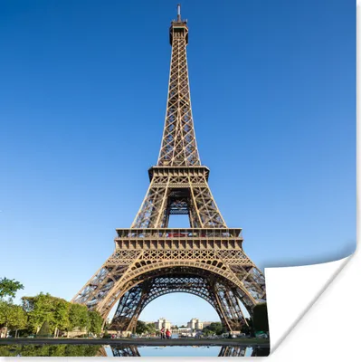 Produktbild von MuchoWow® Poster Originalfoto des Eiffelturms in Paris 75x75 cm - Wand Dekoration