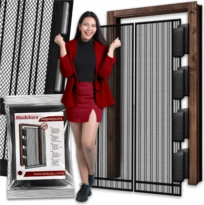 Imagen del producto de MOSQUITERAS PARA PUERTAS, VENTANAS DE BALCÓN, CON SISTEMA DE SUJECIÓN MAGNÉTICA, DISPONIBLES EN LAS SIGUIENTES MEDIDAS: 80/90/100 x 210/220