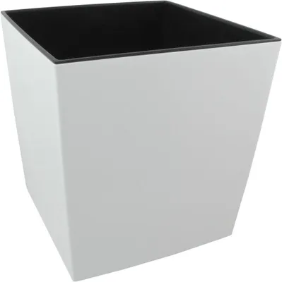 Produktbild von Pflanzkübel Juka weiß 19x19 cm Hochglanz Kunststoff UV-beständig mit Pflanzeinsatz