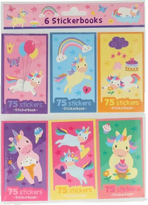 Image de Sticker Uitdeelboekjes Eenhoorn, 6st.