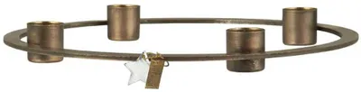 Produktbild von IB Laursen Kerzenhalter ADVENT Rund Gold für 4 Kerzen 22 cm