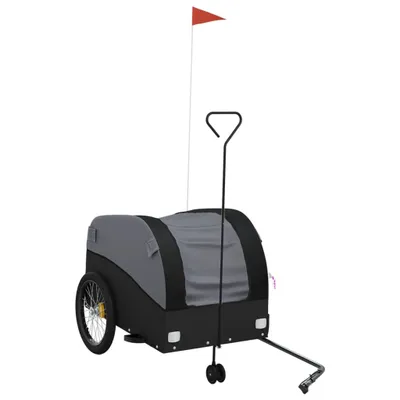 Immagine prodotto di vidaXL Rimorchio per biciclette nero 45 kg ferro