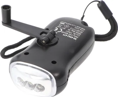 Produktbild von Dynamo Taschenlampe mit 3 LED, mit Ladekurbel, mit Solarladefunktion