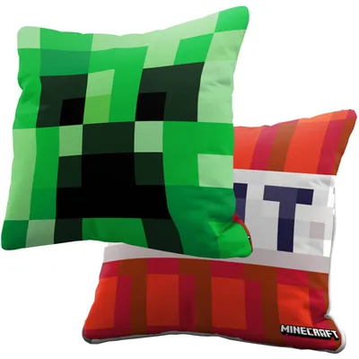 Obrázok produktu pre Dekoratívny vankúš Minecraft Creeper – obojstranný, 40 x 40 cm
