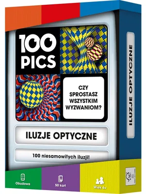 Produktbild von 100 Bilder Optische Täuschungen Brettspielkartenquiz Logikrätsel