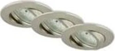 Produktbild von LED Einbauleuchten Dimmbar Schwenkbar 3er Set 5,5 W silber Kunststoff Briloner