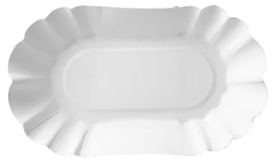 Zdjęcie produktu dla Tacka papierowa biała MUSZELKA 12x18cm, 250szt