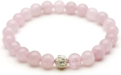 Productafbeelding van Natuursteen armband met 925 sterling zilveren kralen - Amethist met certificaat van echtheid