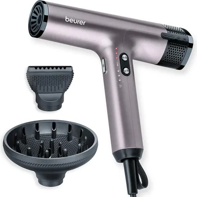 Zdjęcie produktu dla Suszarka do włosów Beurer HC 100 Excellence Suszarka do włosów, technologia ECO, lekka i ergonomiczna, smukła, magnetyczna dysza i dyfuzor, funkcja jonizacji, 4 ustawienia temperatury i nadmuchu, zintegrowana funkcja pamięci