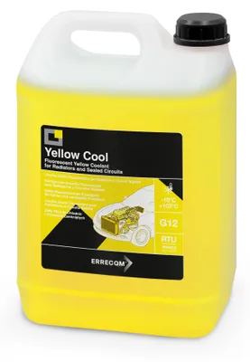Obrázok produktu pre ERRECOM Yellow Cool, žltá fluorescenčná chladiaca kvapalina, -10°C, typ G12