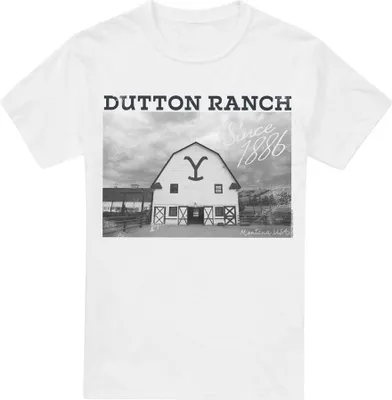 Immagine prodotto di Yellowstone - Maglietta "Dutton Barn" da uomo TV5675 (XXL) (Bianco)