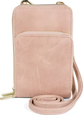 Produktbild von styleBREAKER Damen Mini Bag Umhängetasche mit RFID Schutz, Handytasche, 2 Reißverschluss Fächer, Schultertasche 02012376