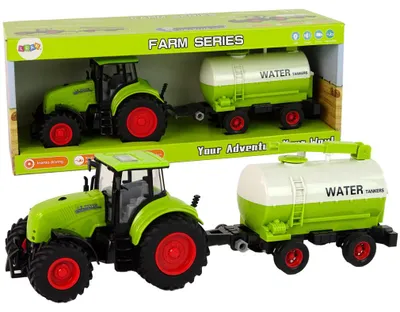 Obrázok produktu pre Traktor s prívesom Veľké kolesá Zelená farma