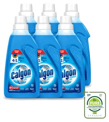 Produktbild von 6 x Calgon 3-in-1 ActiClean Gel Wasmaschinenreiniger - 750 ml - Großpackung - 6 Stücke