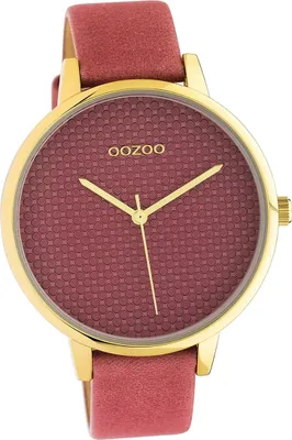 Produktbild von Oozoo Leder Damen Uhr C10591 Analog Quarzuhr Armband rosa Timepieces D2UOC10591