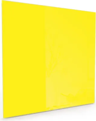 Produktbild von Küchenrückwand Spritzschutz Glas mit Motiv Gelber Hintergrund I 40 x 40 cm