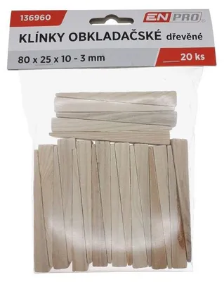 Produktbild von Montageschlüssel aus Holz, 80 x 25 x 10 - 3 mm, 20 Stück, ENPRO