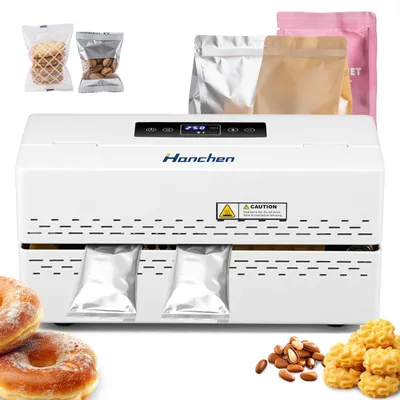 Siegelmaschine, kontinuierlich, 10 mm, 7 m/min, 400 W, weiß