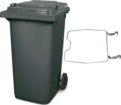 Produktbild von BRB Mülltonne MGB 240 Liter, mit Klemmring für Müllsäcke (grau)